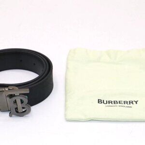 Burberry Monogram Plaque Buckle Belt 38-95 - Black/Brown